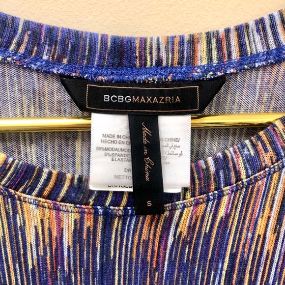BCBMAXAZRIA Multicolored Tissue Tee Top - Picture 5 of 11